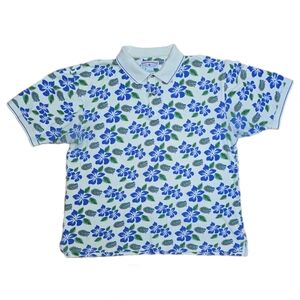 Vtg Boca Classics University of Florida Gators Floral Hawaiian Polo Shirt Mens L